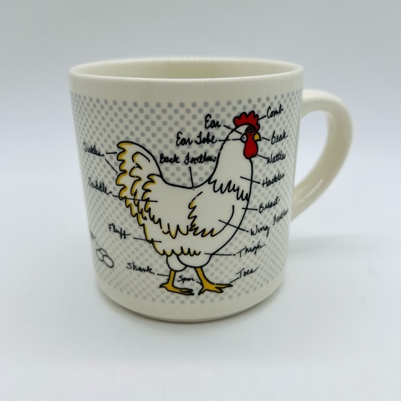 BEVVY VINTAGE 1983 CHICKEN ROOSTER COFFEE MUG - Picture 1 of 11